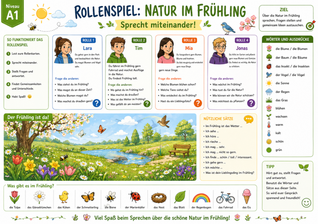 Rollenspiel A1 Natur im Frühling 8. Lektion Dl1