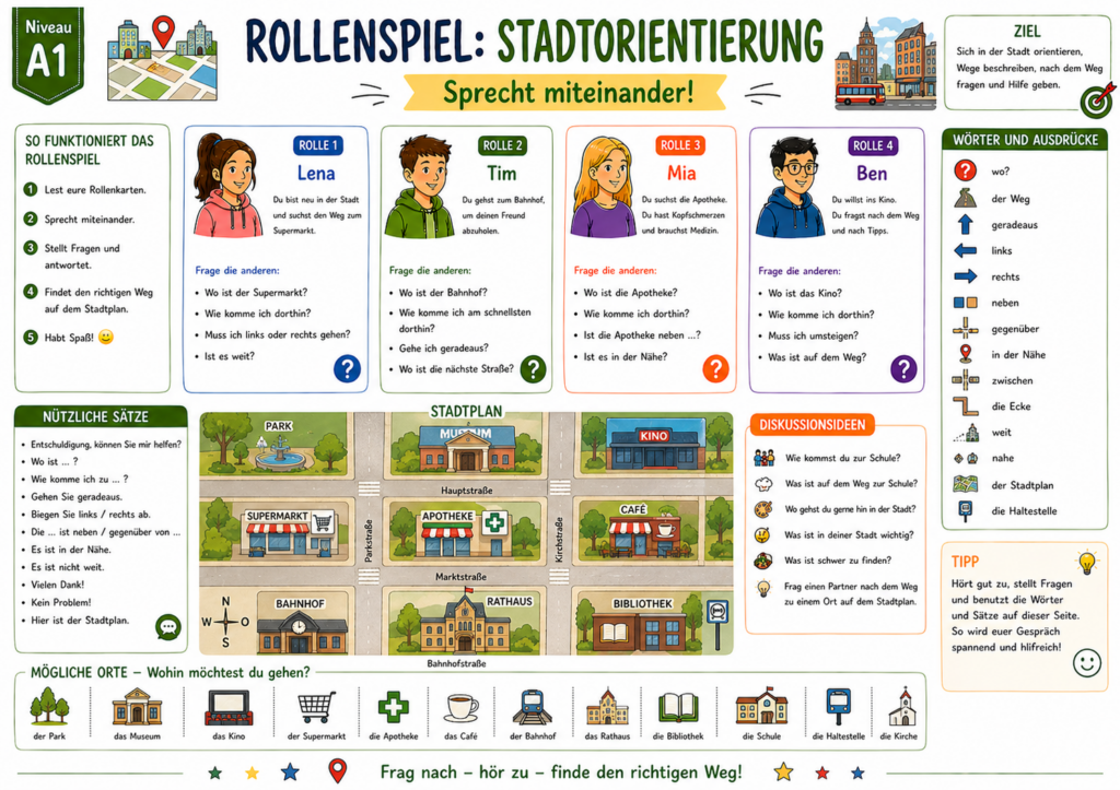 Rollenspiel A1 Stadtorientierung 7. Lektion Dl1