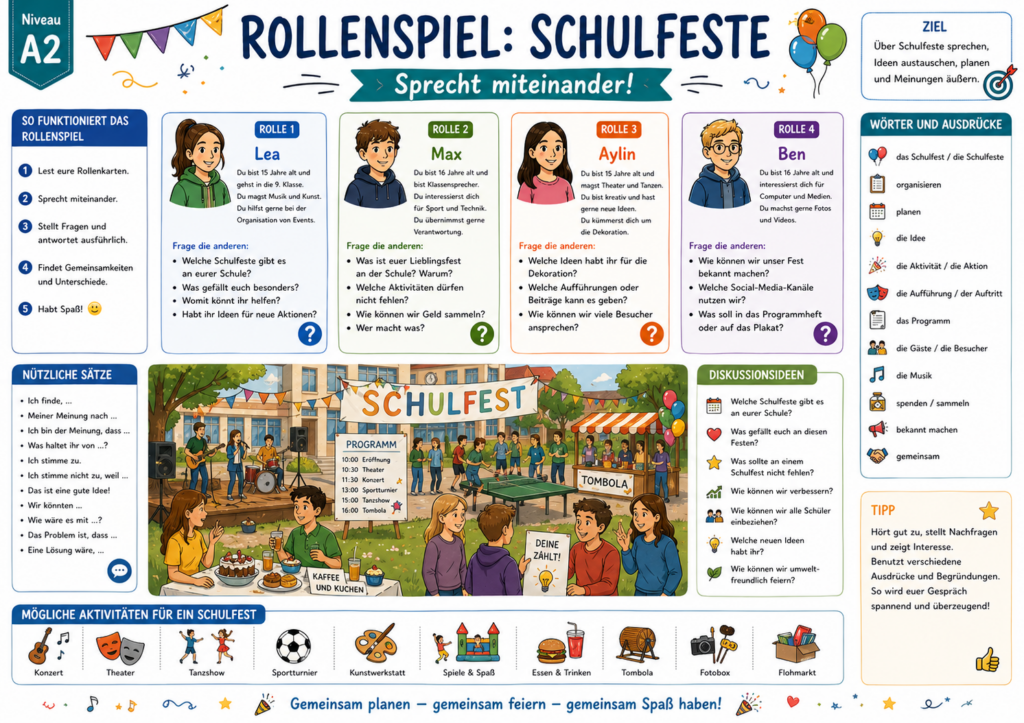 Rollenspiel A2 Schulfeste 3. Lektion Dl2